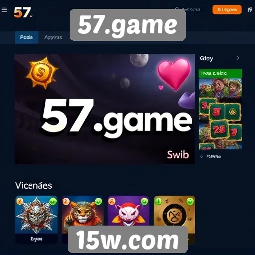 Design intuitivo do site 57.game melhora a experiência